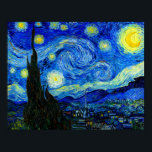 Starry Night von Van Gogh Fine Art Poster Print<br><div class="desc">Vincent van Gogh - Starry Night gemalt in St Remy,  Frankreich im Jahr 1889 Fine Art Print. Dieses Bild wurde digital verbessert,  um die originalen fetten,  hellen Farben wieder herzustellen - ein perfektes Geschenk für jeden Kunstliebhaber!</div>