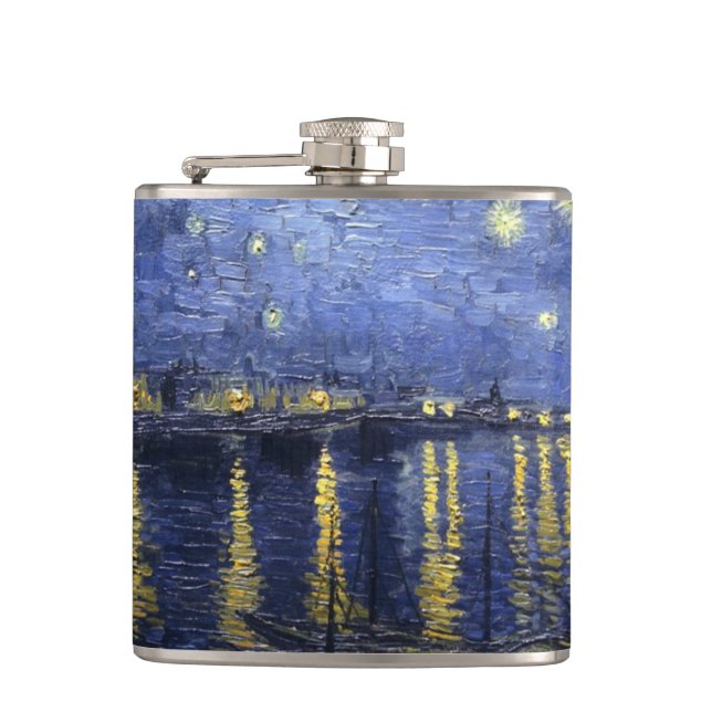 Starry Night von van Gogh Flachmann (Vorderseite)