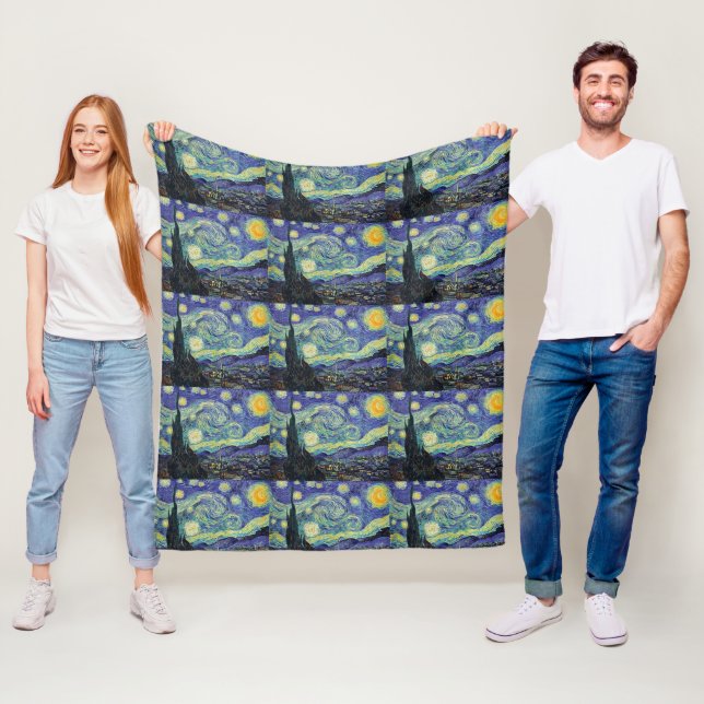 Starry Night von van Gogh Fleecedecke (Beispiel)