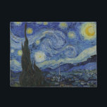 "Starry Night" von Van Gogh Fußmatte<br><div class="desc">Dieses Design zeichnet sich durch eine hochauflösende,  unveränderte und unbearbeitete Reproduktion von Van Goghs berühmtem "Starry Night" Gemälde aus.</div>