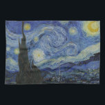 "Starry Night" von Van Gogh Geschirrtuch<br><div class="desc">Dieses Design zeichnet sich durch eine hochauflösende,  unveränderte und unbearbeitete Reproduktion von Van Goghs berühmtem "Starry Night" Gemälde aus.</div>