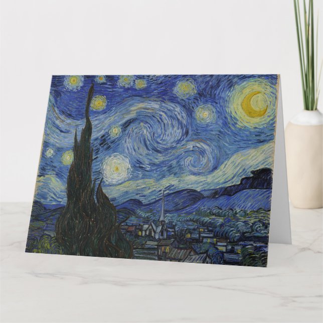 "Starry Night" von Van Gogh Karte (Vorderseite)