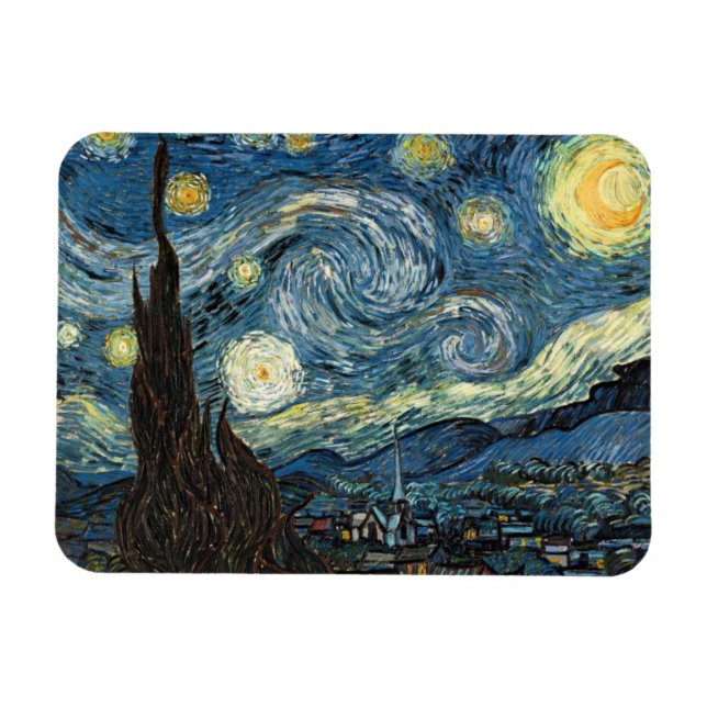 Starry Night von Van Gogh Magnet (Horizontal)