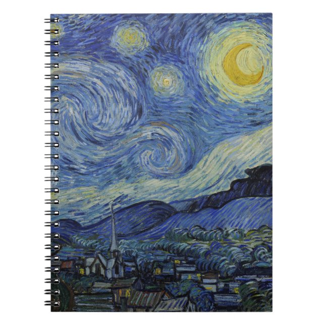 "Starry Night" von Van Gogh Notizblock (Vorderseite)