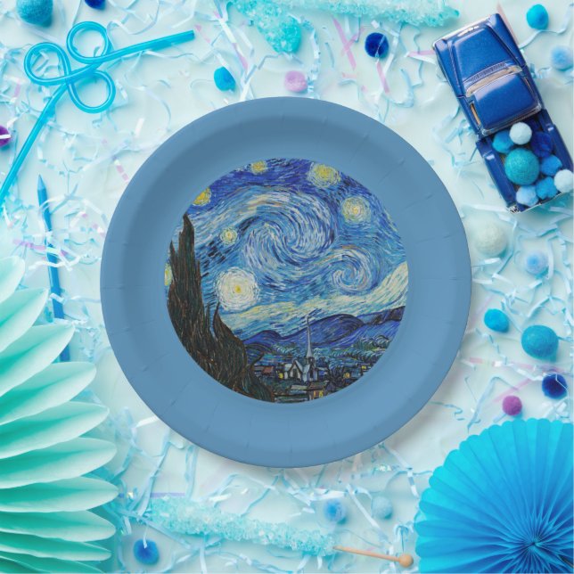 Starry Night von van Gogh Paper Tellers Pappteller (Party)