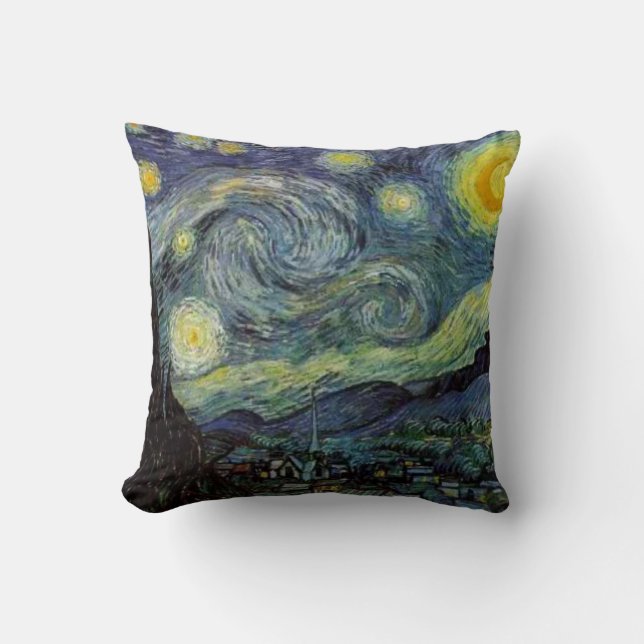Starry Night von van Gogh Pillow Kissen (Vorderseite)
