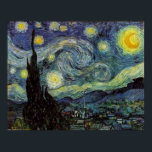 Starry Night von van Gogh Poster<br><div class="desc">Von der Nackenleuchte des Bergarbeiters bis zu der, die er auf seinem Fenstersill nach der Szene mit Gauguin platzierte; vom Abend-Stern, den er 1875 in Corot Olive Orchard feststellte, bis hin zu dem Brief, den er seinem Bruder im August 1888 schrieb, in dem er sagte: "Irgendwann werden Sie ein Bild...</div>