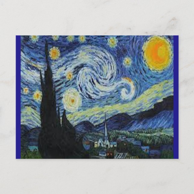 Starry Night von Van Gogh Postkarte (Vorderseite)