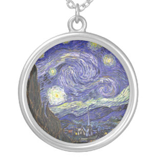 Starry Night von Van Gogh runder Halskette