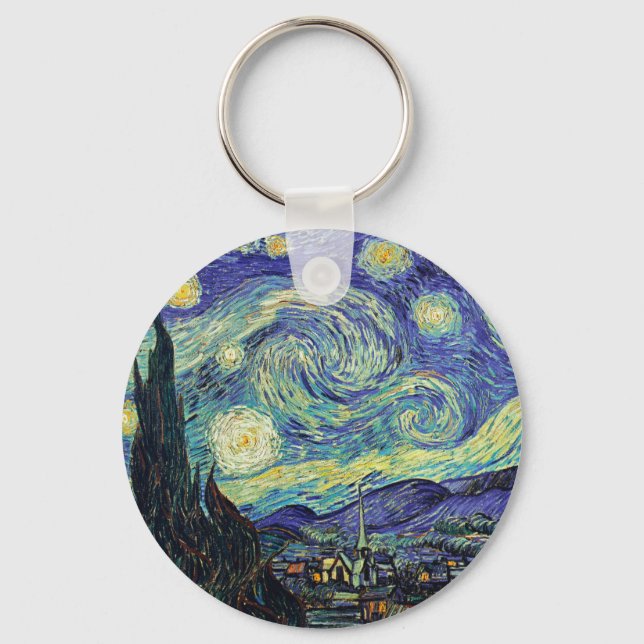 Starry Night von van Gogh Schlüsselanhänger (Vorderseite)