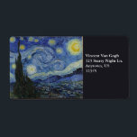 Starry Night von Vincent Van Gogh<br><div class="desc">Die Starry Night von Vincent Van Gogh, Öl auf der Leinwand 1889, ist ein Landschaftsbild, das von einem großen Wirbel glänzender Sterne über einer Landschaft von entlegener Stadt und sanften Hügeln zeichnet. Im Vordergrund steht ein Zypressenbaum aus Single wie eine dunkelgrüne Flamme. Van Gogh malte sein sternenförmiges Meisterwerk nicht aus...</div>