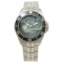 Starry Night von Vincent van Gogh. Armbanduhr