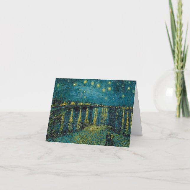 Starry Night von Vincent van Gogh Dankeskarte (Vorderseite)
