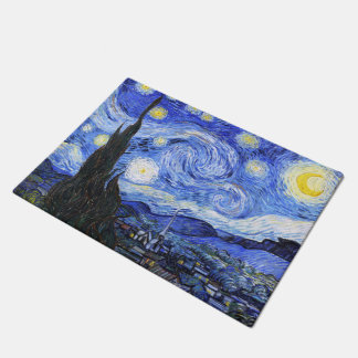 Starry Night von Vincent Van Gogh Fußmatte