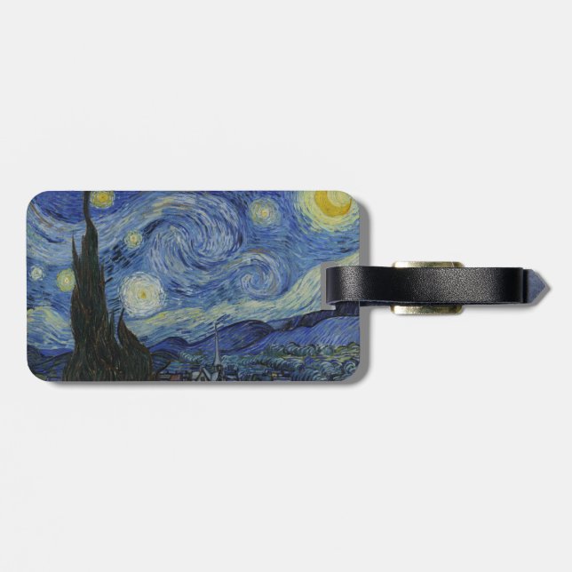 Starry Night von Vincent Van Gogh Gepäckanhänger (Rückseite horizontal)
