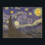 Starry Night von Vincent van Gogh Holzwanddeko<br><div class="desc">Starry Night by Vincent van Gogh ist ein Vintages, kunstvolles Post-Impressionismus Landschaft Stadtbild mit Blick auf Saint Remy, Frankreich aus van Gogh Asyl. Der Nachthimmel wirbelt mit Wolken und leuchtendem Halbmond und strahlenden Sternen über dem malerischen Dorf. Starry Night ist wahrscheinlich van Goghs berühmteste Gemälde und wurde während des Tages...</div>