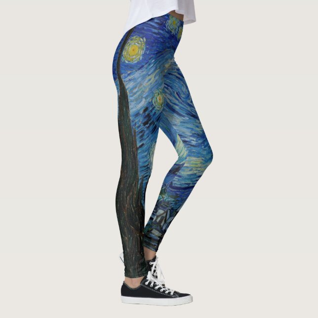 Starry Night von Vincent Van Gogh Leggings (Rechts)