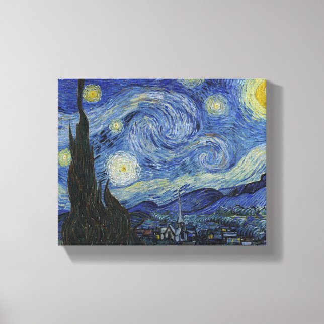 Starry Night von Vincent van Gogh Leinwanddruck (Vorderseite)