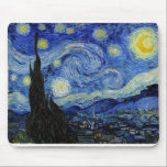 Starry Night von Vincent Van Gogh Mousepad<br><div class="desc">Starry Night by Vincent Van Gogh Gemälde Meisterwerk Kunst feiner Impressionismus Gemälde vibrierend schöne schöne Landschaft Landschaft Landschaft Kunst Postdekoration</div>