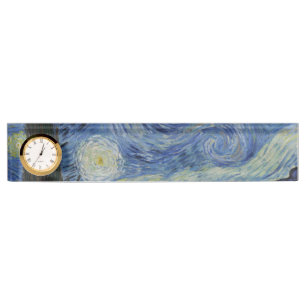 Starry Night von Vincent Van Gogh Namensplakette
