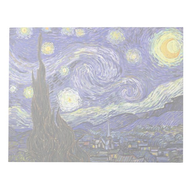 Starry Night von Vincent van Gogh Notizblock (Vorderseite)