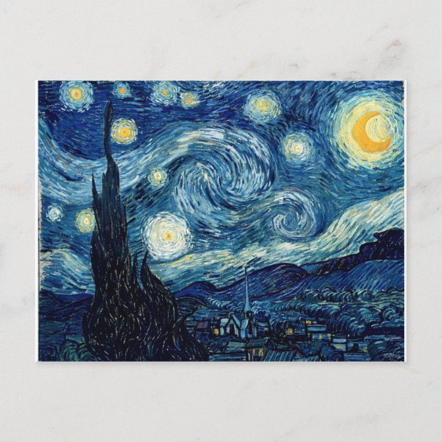 Starry Night von Vincent Van Gogh Postkarte (Vorderseite)