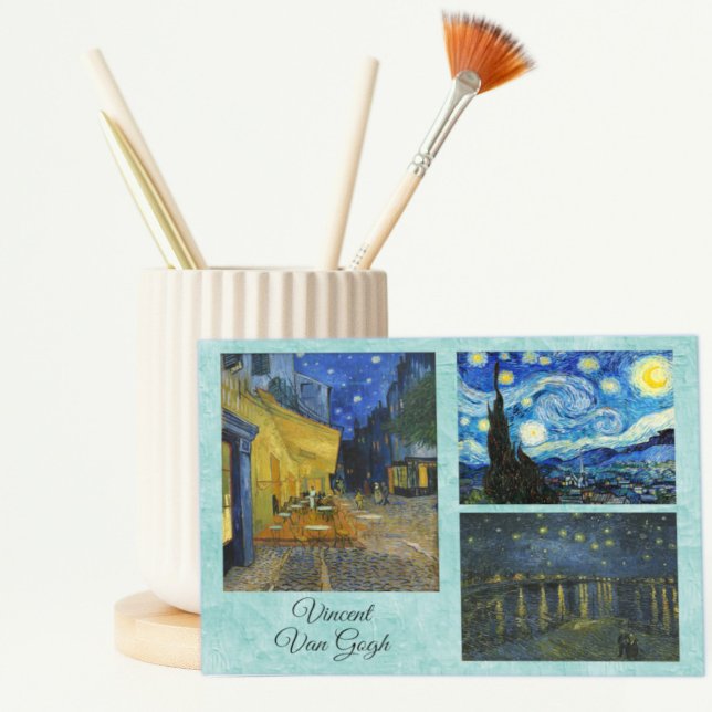 Starry Night von Vincent Van Gogh Postkarte (Von Creator hochgeladen)