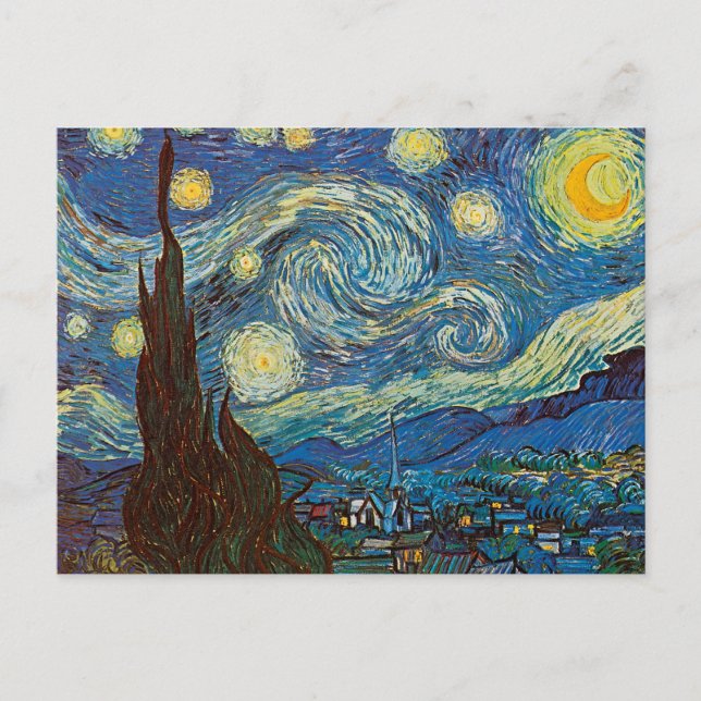 Starry Night von Vincent van Gogh Postkarte (Vorderseite)