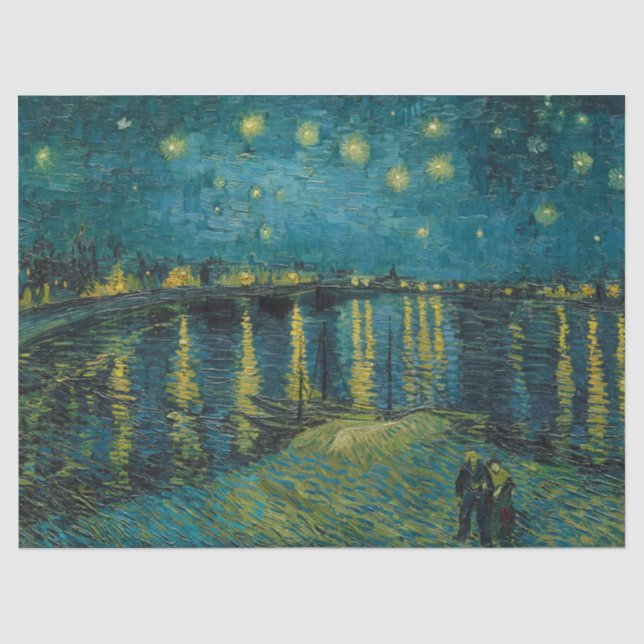 Starry Night von Vincent van Gogh Seidenpapier (Vorderseite)
