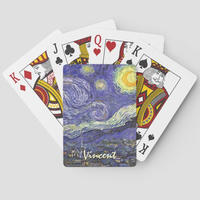 Starry Night von Vincent van Gogh Spielkarten (Rückseite)