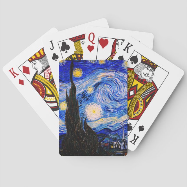 Starry Night von Vincent Van Gogh Spielkarten (Rückseite)