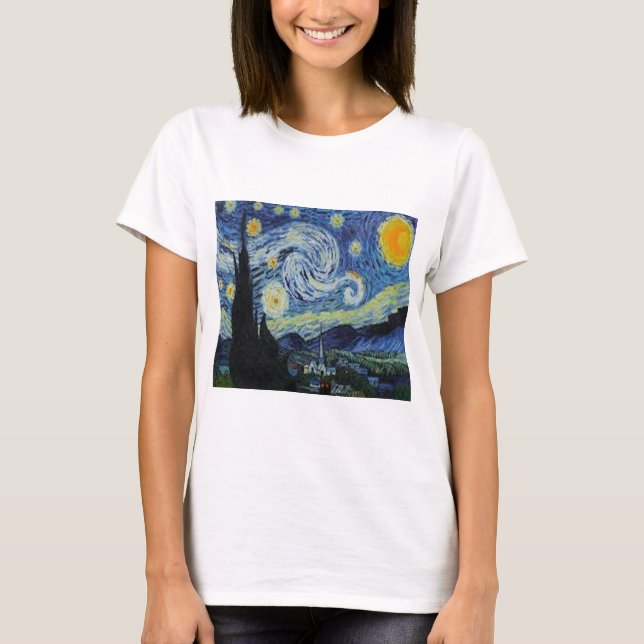 "Starry Night" von Vincent Van Gogh, T - Shirt (Vorderseite)