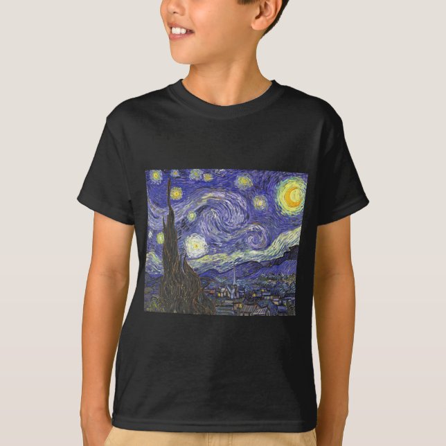 Starry Night von Vincent van Gogh T-Shirt (Vorderseite)