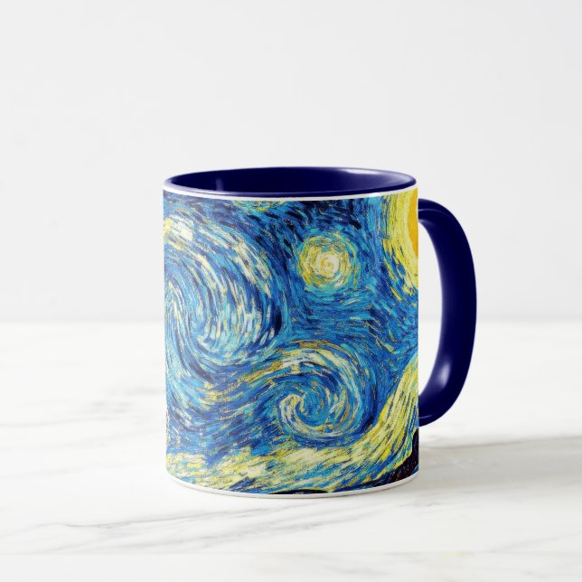 Starry Night von Vincent van Gogh Tasse (VorderseiteRechts)