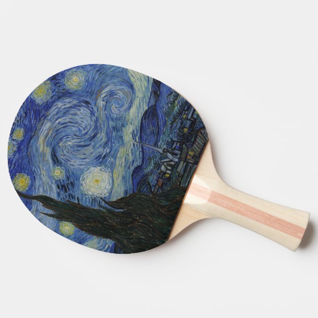 Starry Night von Vincent Van Gogh Tischtennis Schläger (Rückseite Seitenansicht)