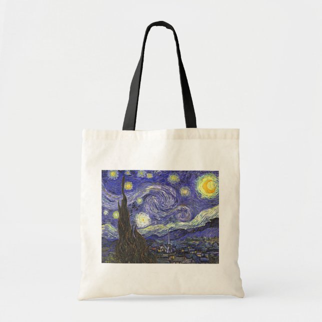 Starry Night von Vincent van Gogh Tragetasche (Vorne)