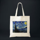 Starry Night von Vincent Van Gogh Tragetasche<br><div class="desc">Starry Night by Vincent Van Gogh Gemälde Meisterwerk Kunst feiner Impressionismus Gemälde vibrierend schöne schöne Landschaft Landschaft Landschaft Kunst Postdekoration</div>