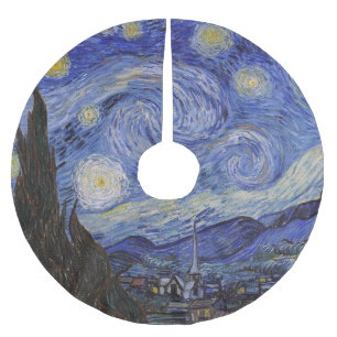 Starry night von Vincent Willem van Gogh Gemälde Polyester Weihnachtsbaumdecke