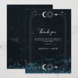 Starry Night Wedding Celestial Danke Karte