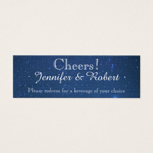Starry Night Wedding Drinks Tickets (Vorderseite)