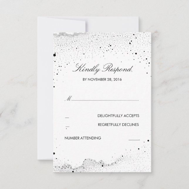Starry Night Wedding RSVP Karte (Vorderseite)