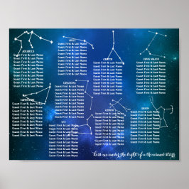 Starry Night Wedding Table Poster