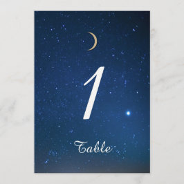 Starry Night Wedding Tischnummer