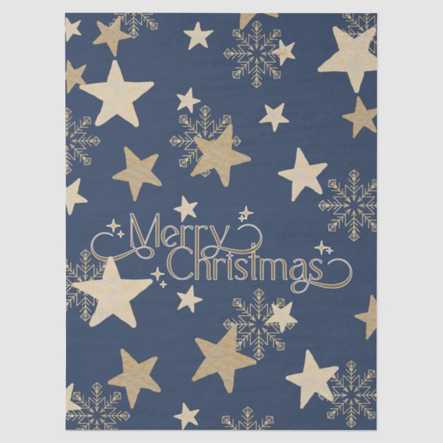 Starry Night Weihnachten Seidenpapier (Vorderseite)