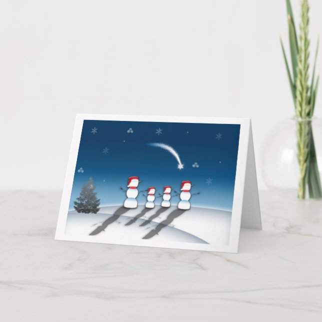 Starry Night Weihnachtskarte Feiertagskarte (Vorderseite)