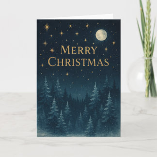 Starry Night Weihnachtskarte Karte