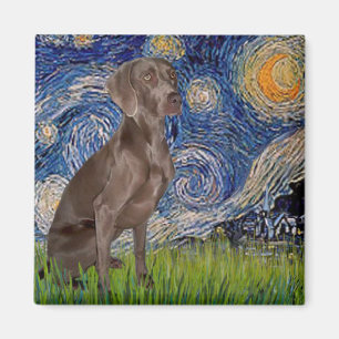 Starry Night - Weimaraner (Z) Magnet
