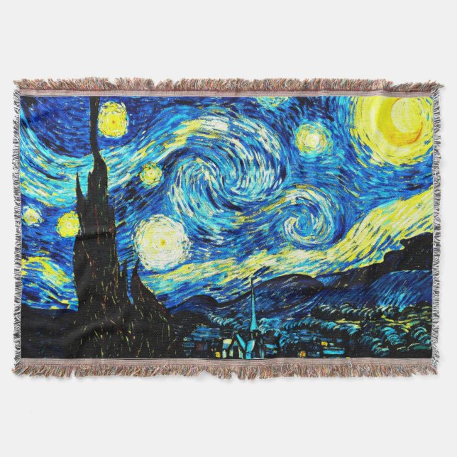 Starry Night, weltberühmtes Bild von Van Gogh Decke (Vorderseite)