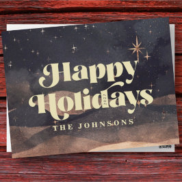 Starry Night Winter Sky Modernes Elegantes Design Feiertagspostkarte