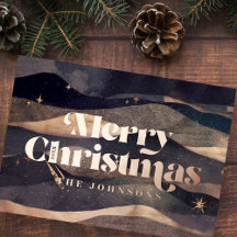 Starry Night Winter Sky Modernes Elegantes Design